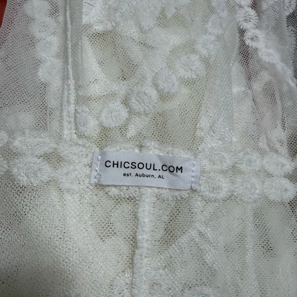 Chic Soul White Lace Kimono / Overpiece 2x/3x